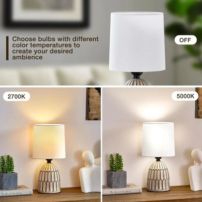 Set Of 2 Farmhouse Ceramic Table Lamps