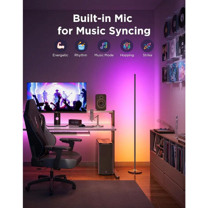 Floor Lamp  LED Corner Lamp Works With Alexa