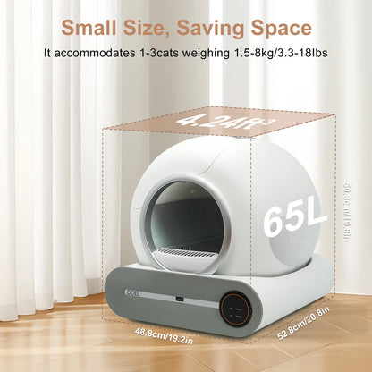 Self Cleaning Cat Litter Box 65L