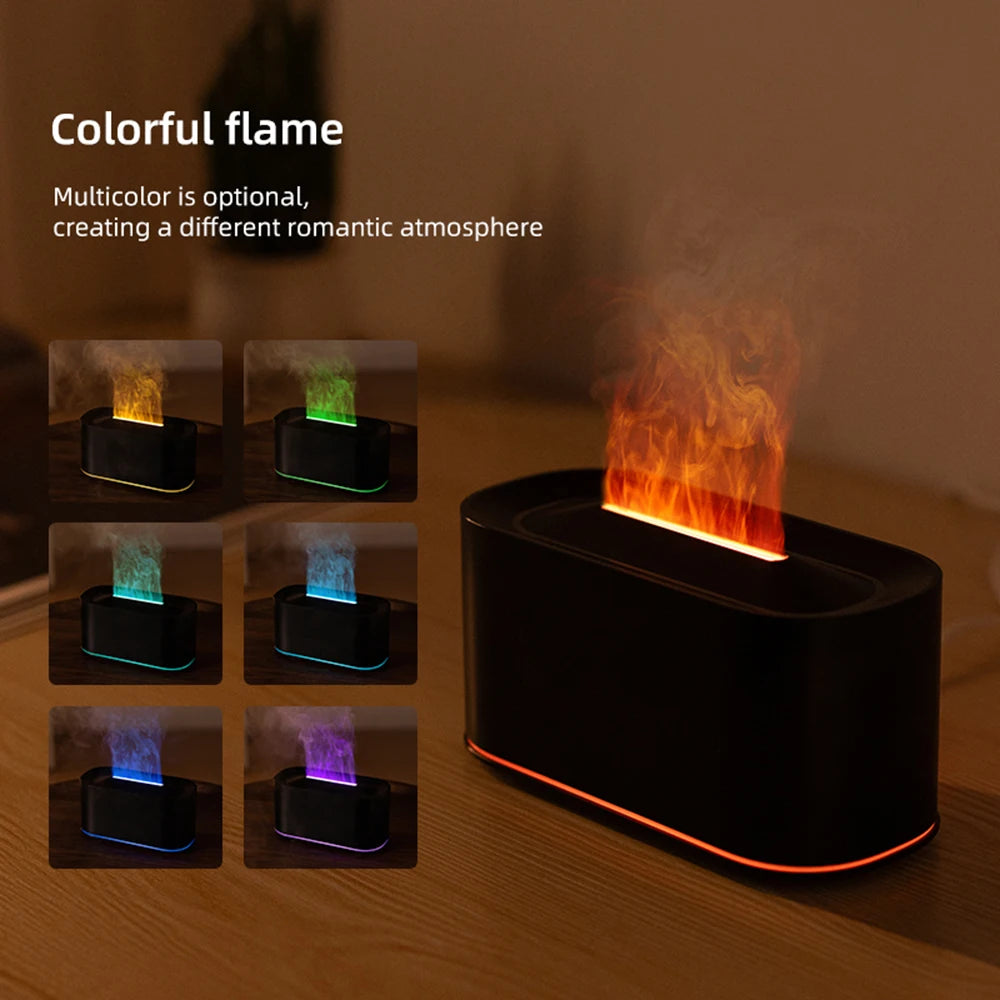 Flame Colorful Water Vapor Fire Humidifier