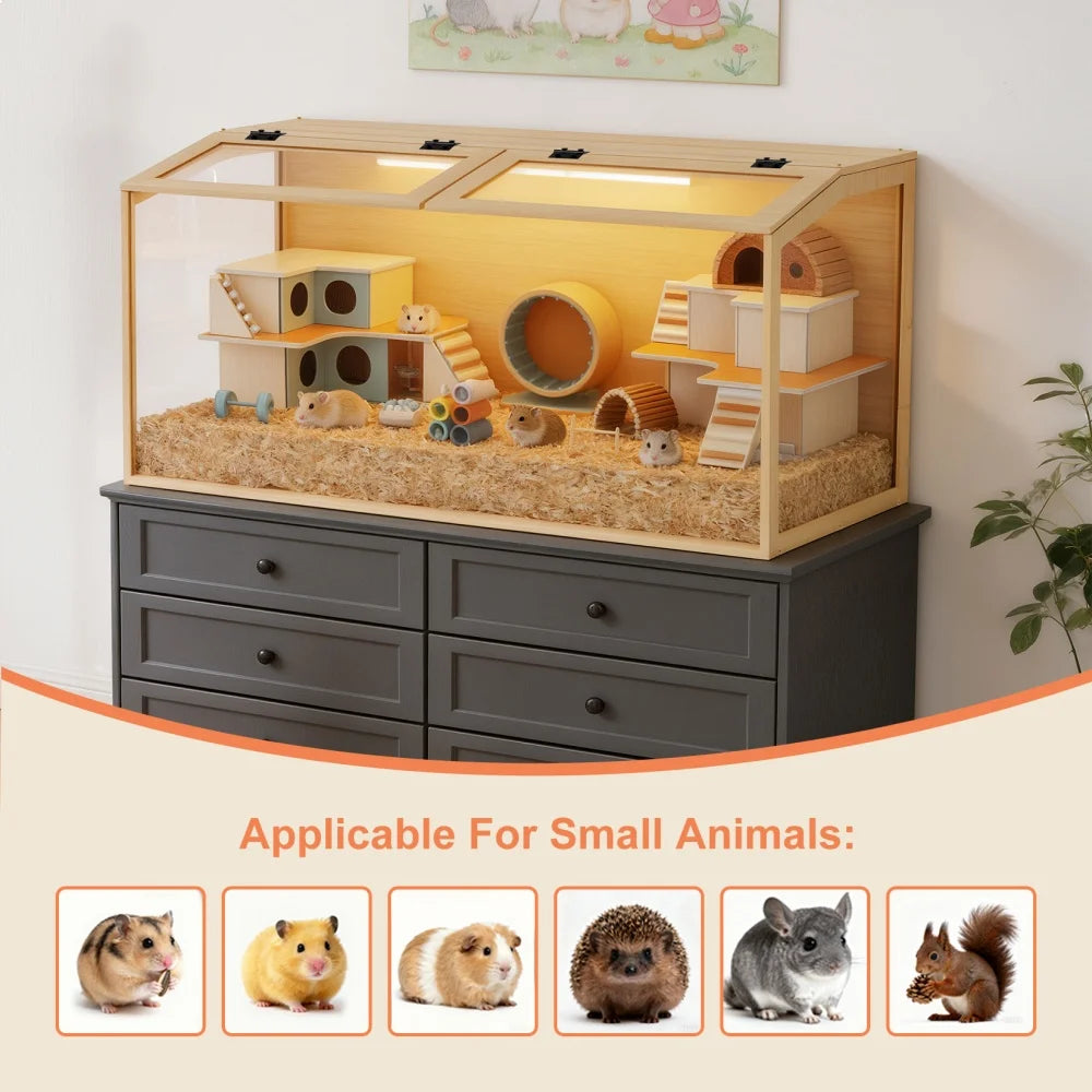 Large Wooden Hamster Small Animal Habitat