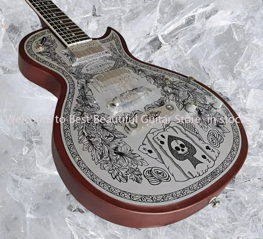 Metal front electric guitar, 22 Trauts, Deluxe, Zemaitis Casimere, professional guitar 6strings guitarra #1425369