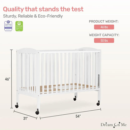 Full-Size Folding Baby Crib