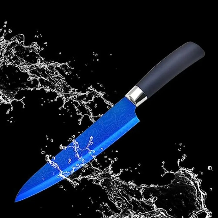 Kitchen Knife Set Non-Stick Aluminum Alloy Block