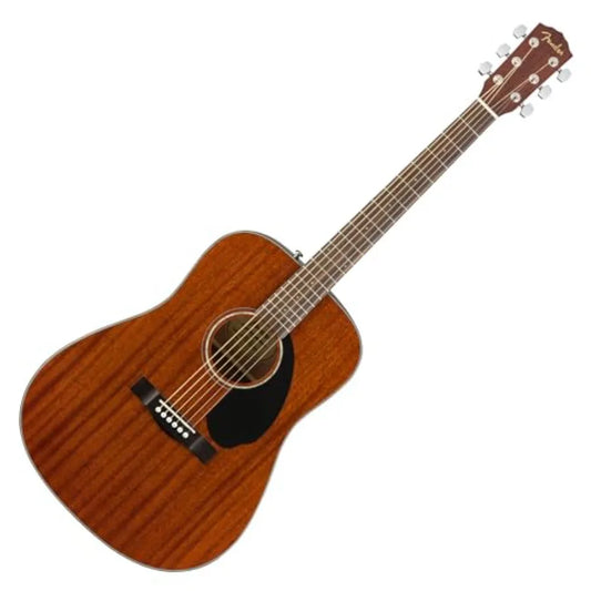 Acoustic Guitar for beginners, mahogany body and neck, walnut fingerboard, natural gloss finish, dreadnought shape, 2-year warr