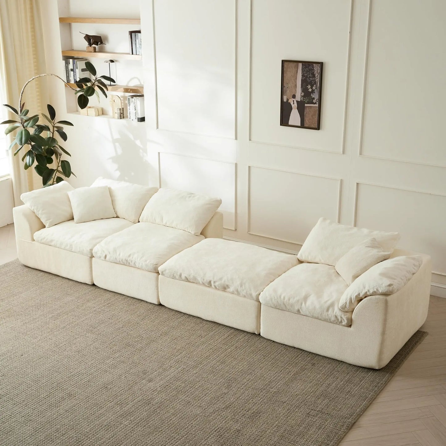 109" Modern Cloud L-Shape Sofa