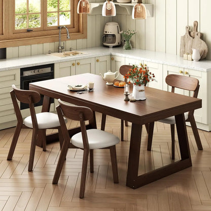Dining Chairs Set of 4 Mid-Century Modern Oak