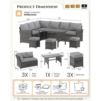 Rattan Outdoor Patio Furniture Set