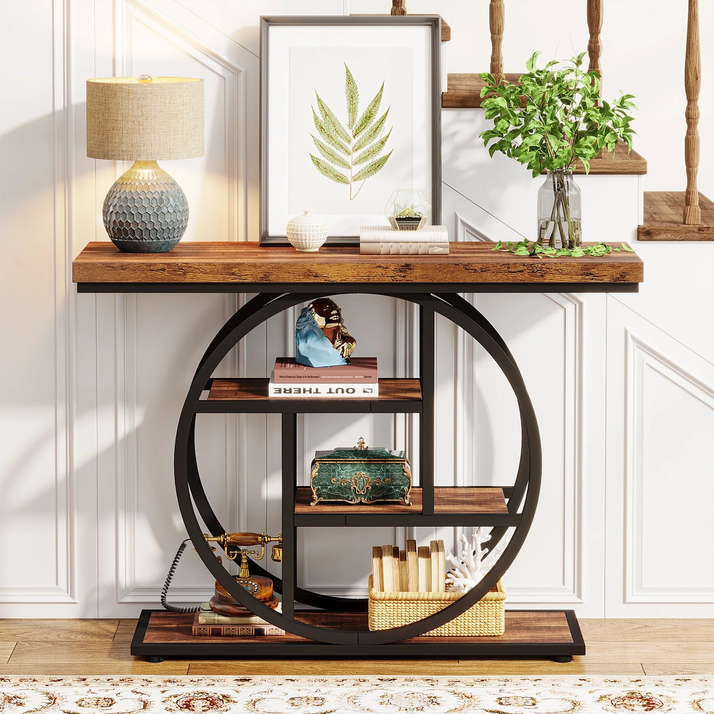 Console Table, 4-Tier Entryway Table