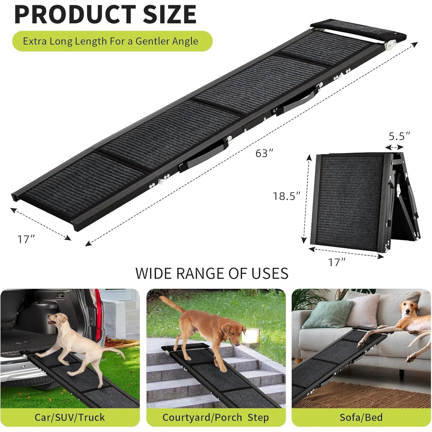 Upgraded Dog Ramp For Cars