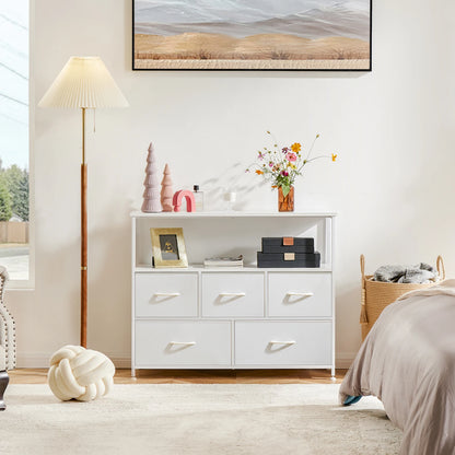 Wardrobe With 5/7/10 White Lover Fabric Drawers