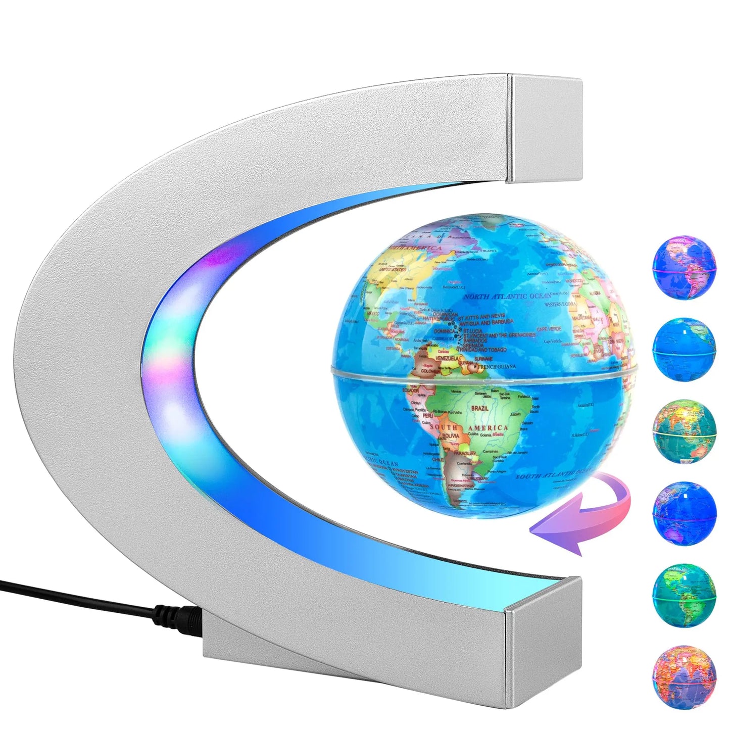 Magnetic Levitating Globe with LED Light