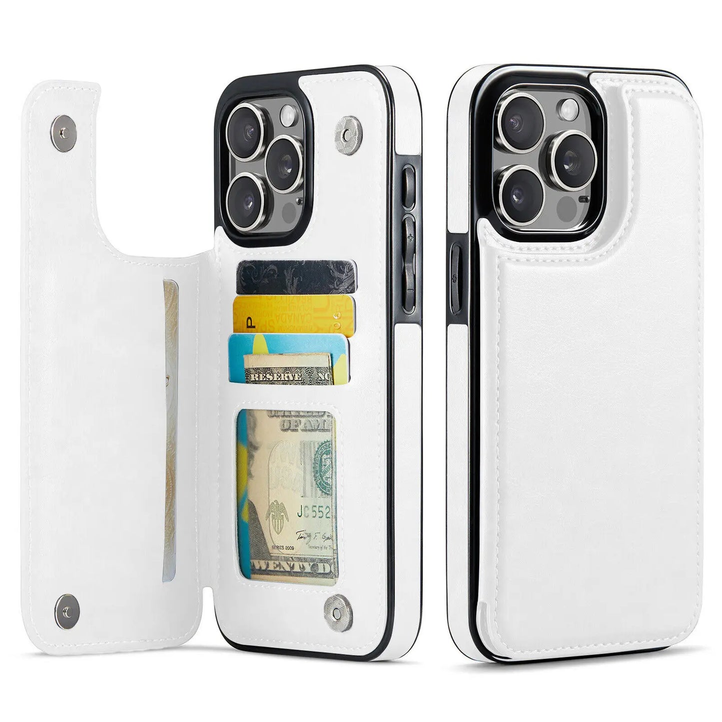 Leather Wallet Card Holder Case  iPhone  Pro Max