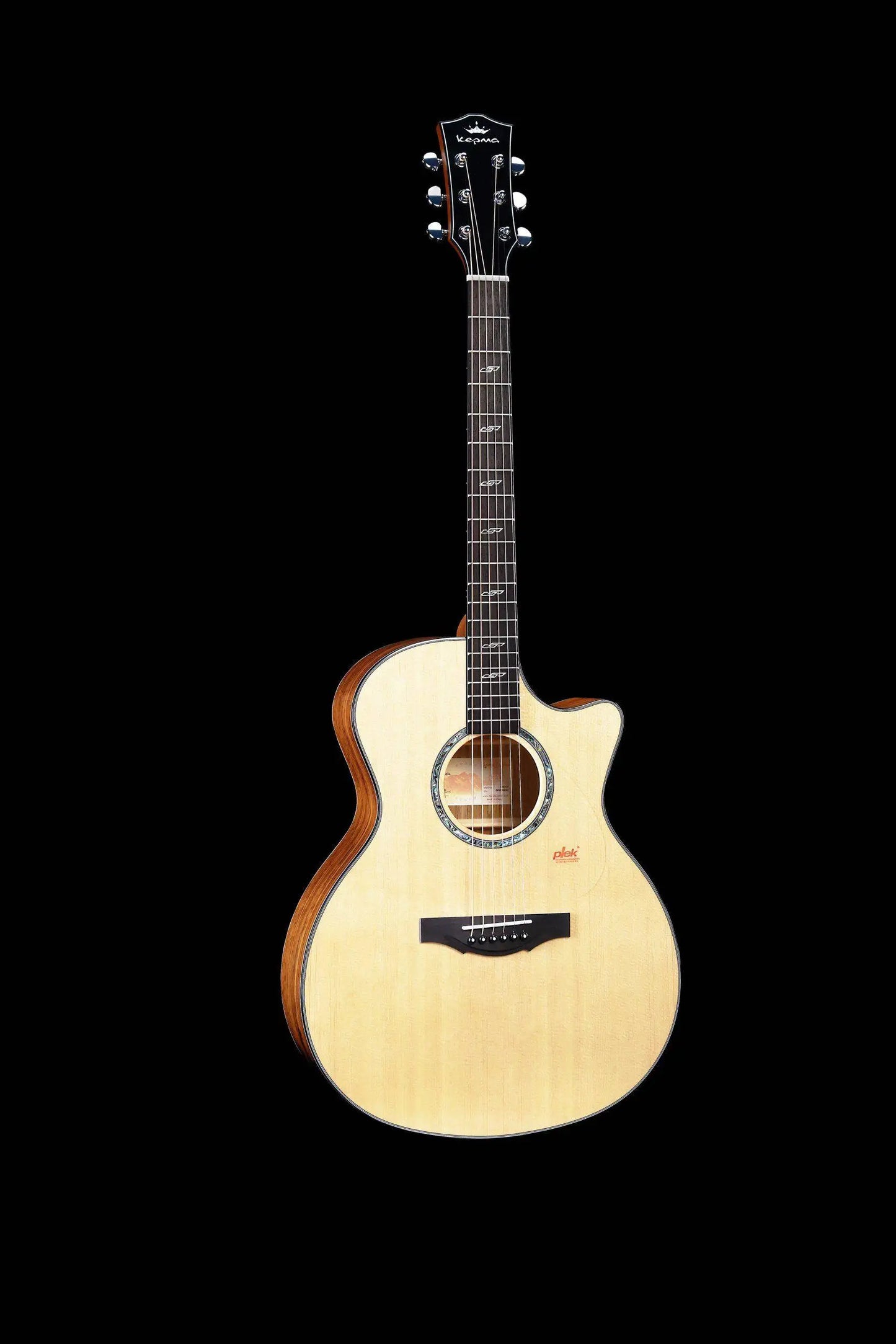 Kepma Guitar Acoustic 41 inch Solid Wood OM With Hard Case