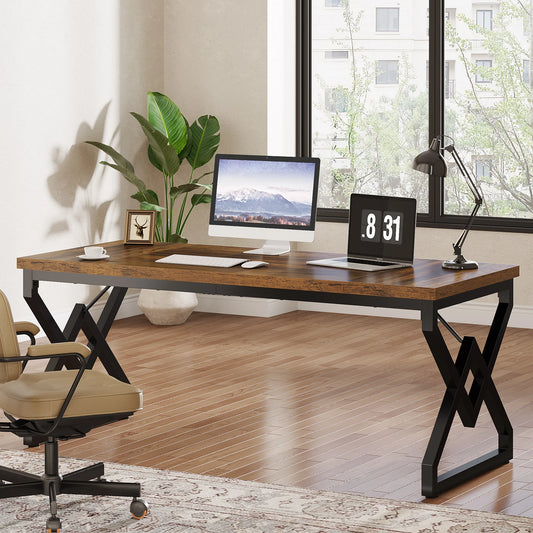 63" Large Industrial Executive Desk