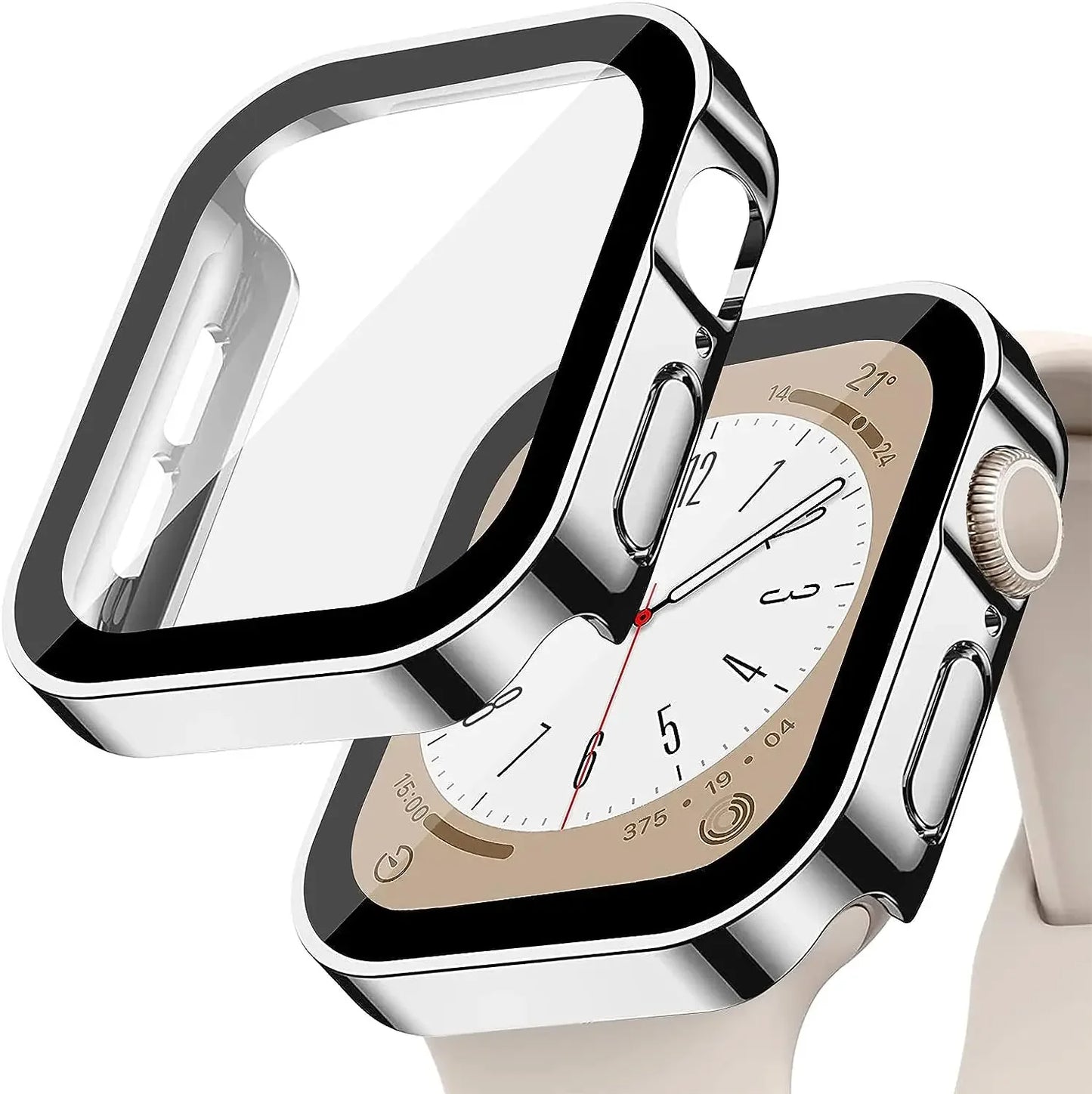 Tempered Glass+Cover For Apple Watch