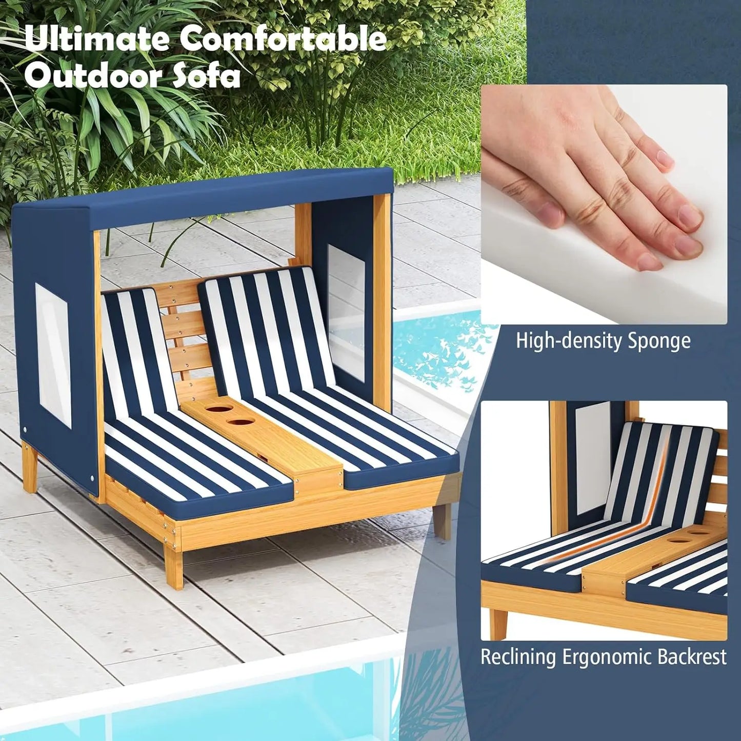 Kids Double Chaise Lounge