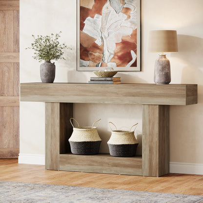 63" Console Table, Farmhouse Entryway Table