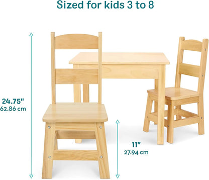 Solid Wood Kids Table And Chairs Set