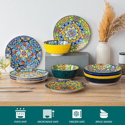 Porcelain Dinner Plates Set for 6