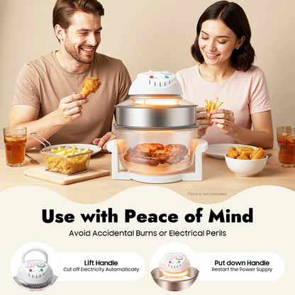 17.96Qt Visual Air Fryer 1200-1400W