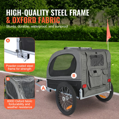 Dog Bicycle Carrier with Wheels
