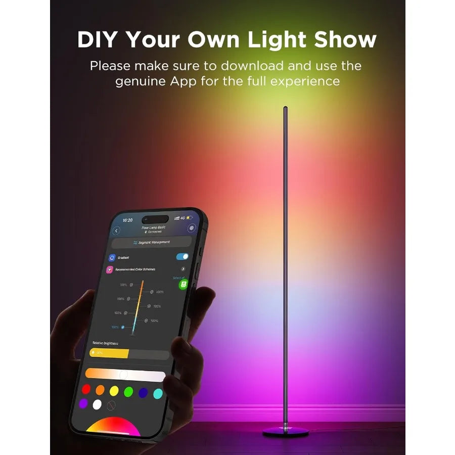 Floor Lamp  LED Corner Lamp Works With Alexa