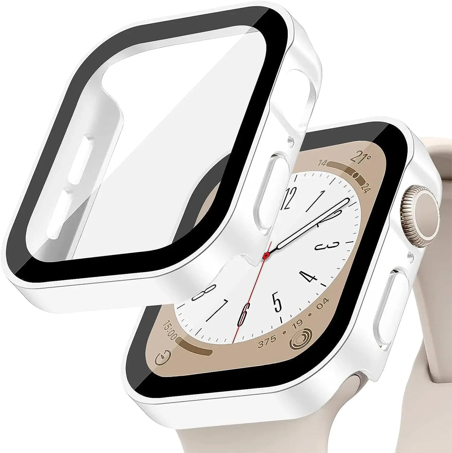 Tempered Glass+Cover For Apple Watch