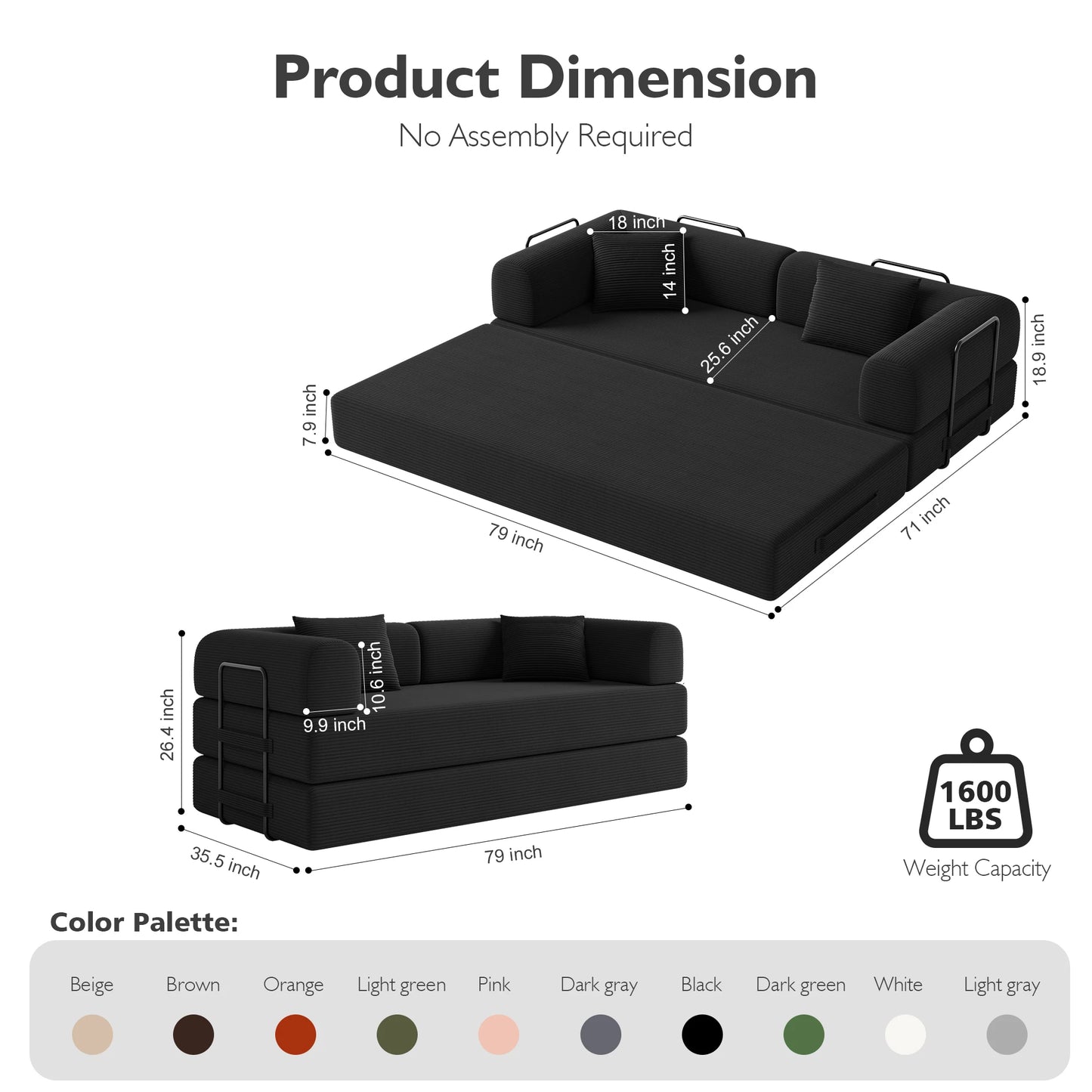 Convertible Floor Sofa Bed
