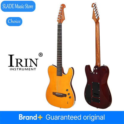 IRIN R3 Electric Acoustic Guitar 22-Fret 39 Inch 6 String Silent Smart Guitar Thin Body Spruce Panel Silent Folk Guitar with Bag