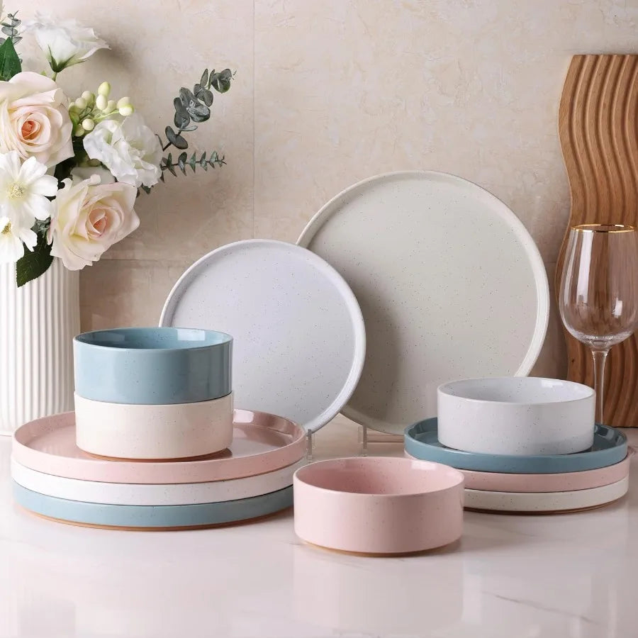 Ceramic Dinnerware Handpainted Stoneware Plates And Bowls