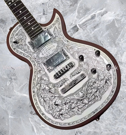 Metal front electric guitar, 22 Trauts, Deluxe, Zemaitis Casimere, professional guitar 6strings guitarra #1425369