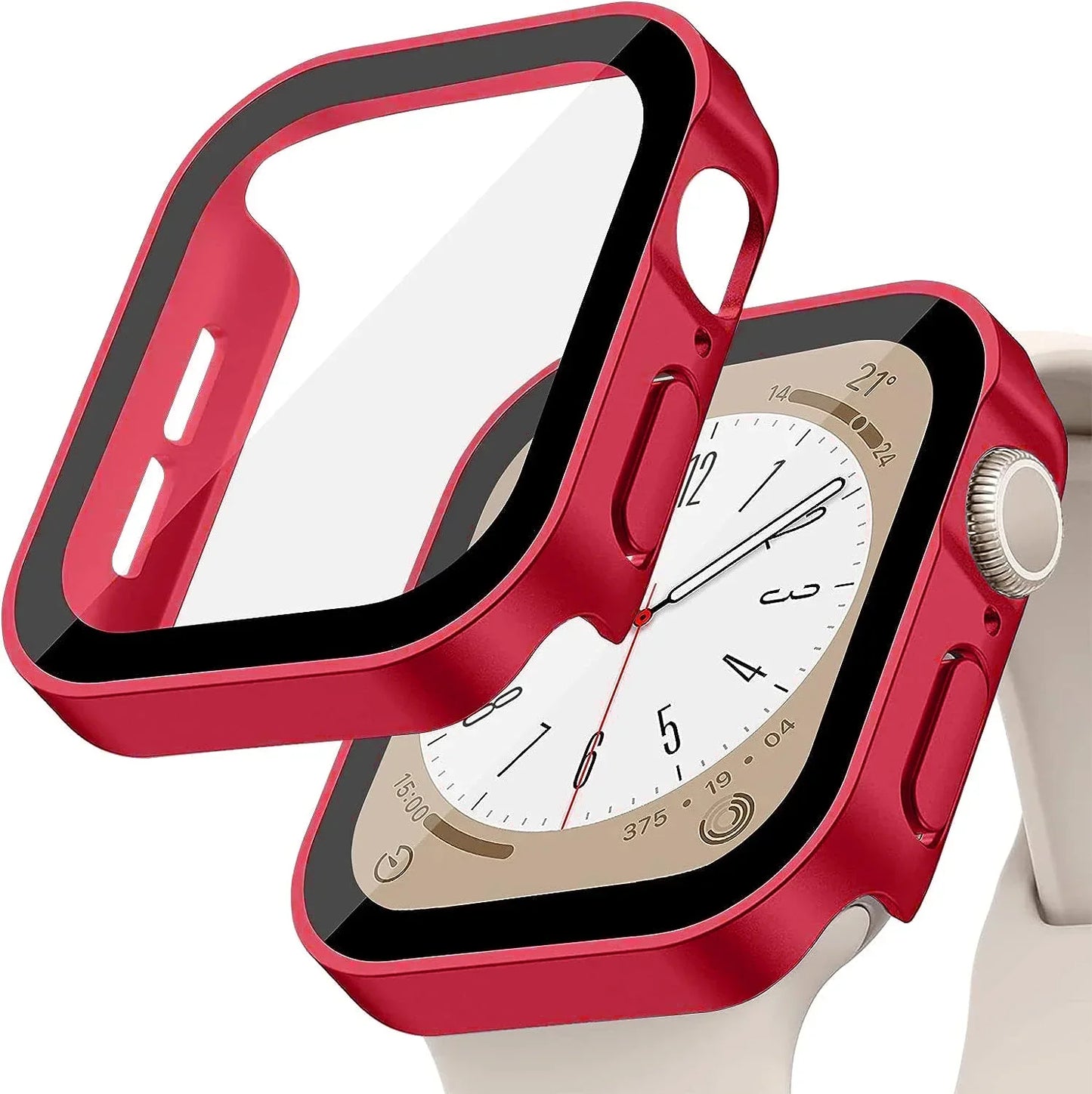 Tempered Glass+Cover For Apple Watch