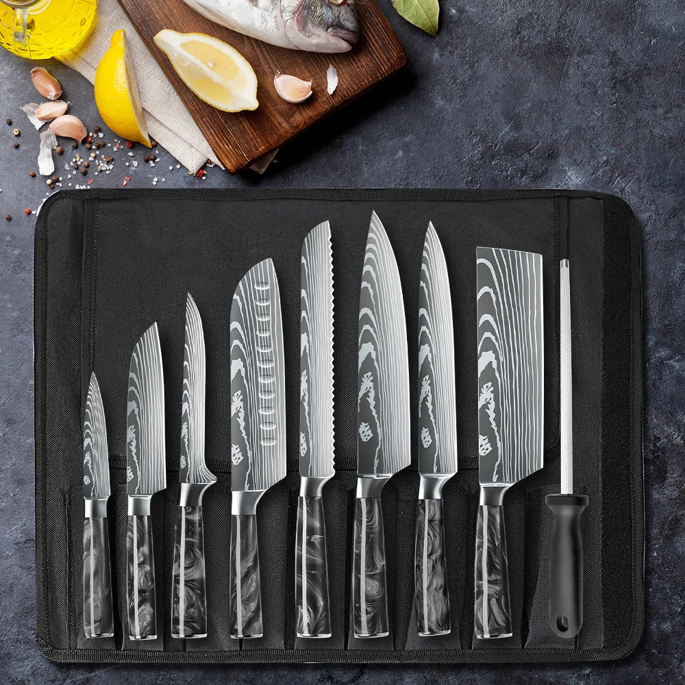 8PCS Portable Knife Set With Bag