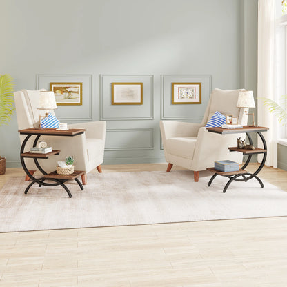 C-Shaped End Table