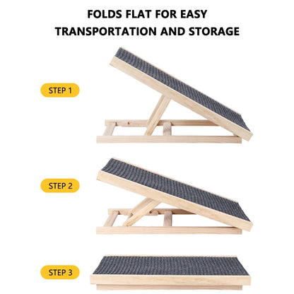 Wooden Ramp with Adjustable Height