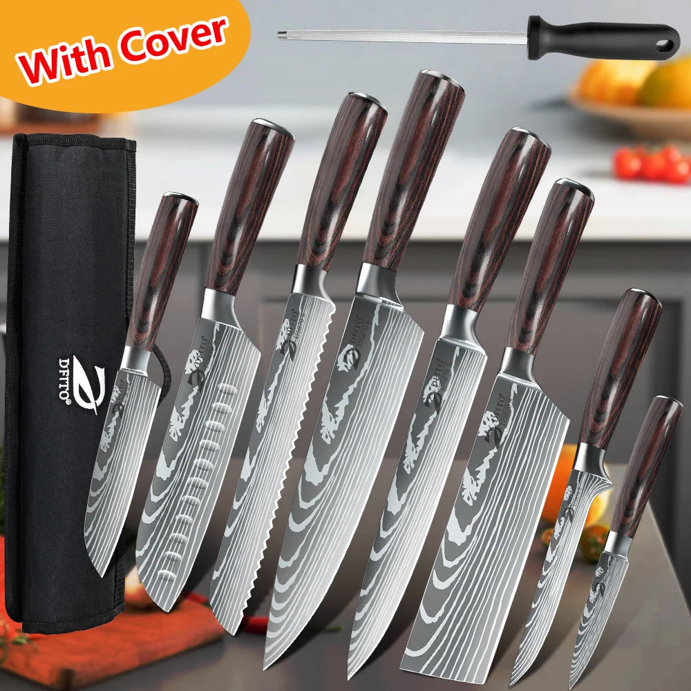 7 Piece Kitchen Knife Set  Stainless Steel