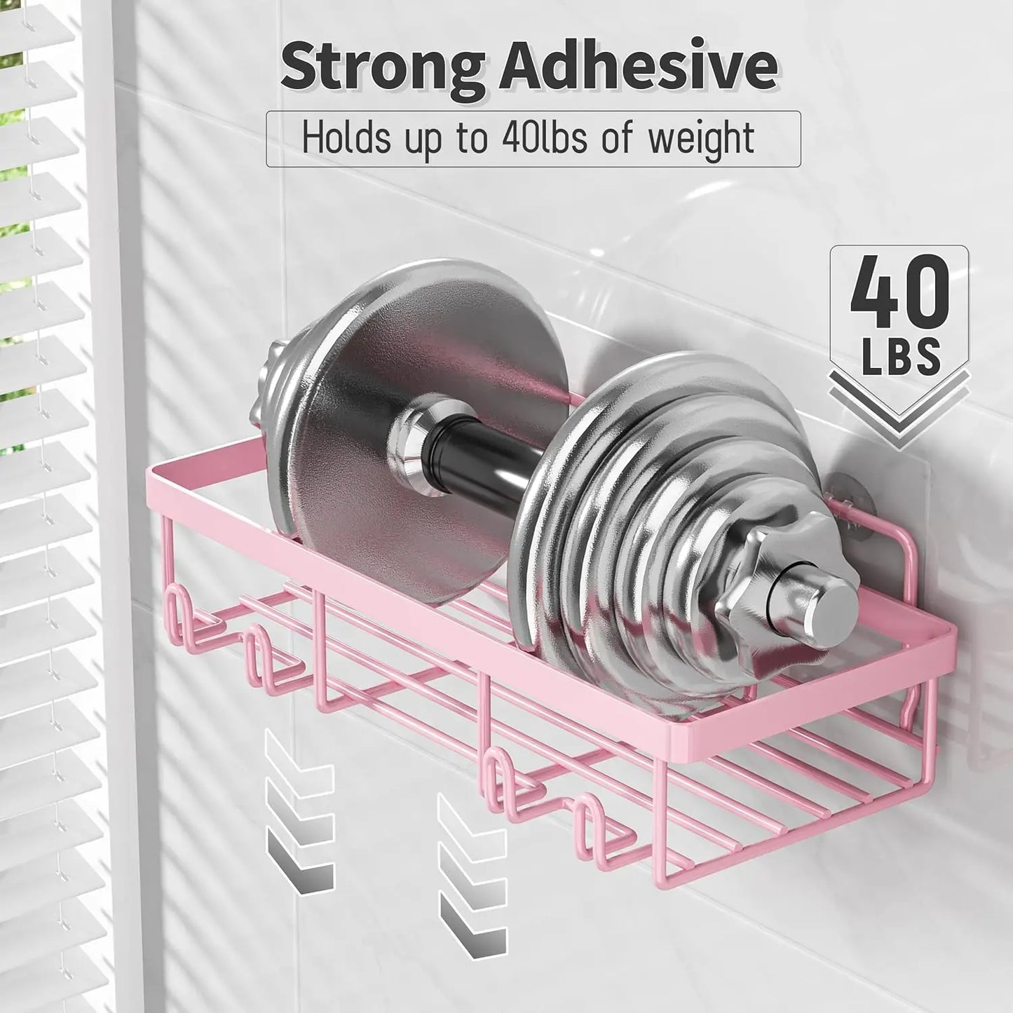 5-Pack Pink Shower Caddy Organizer