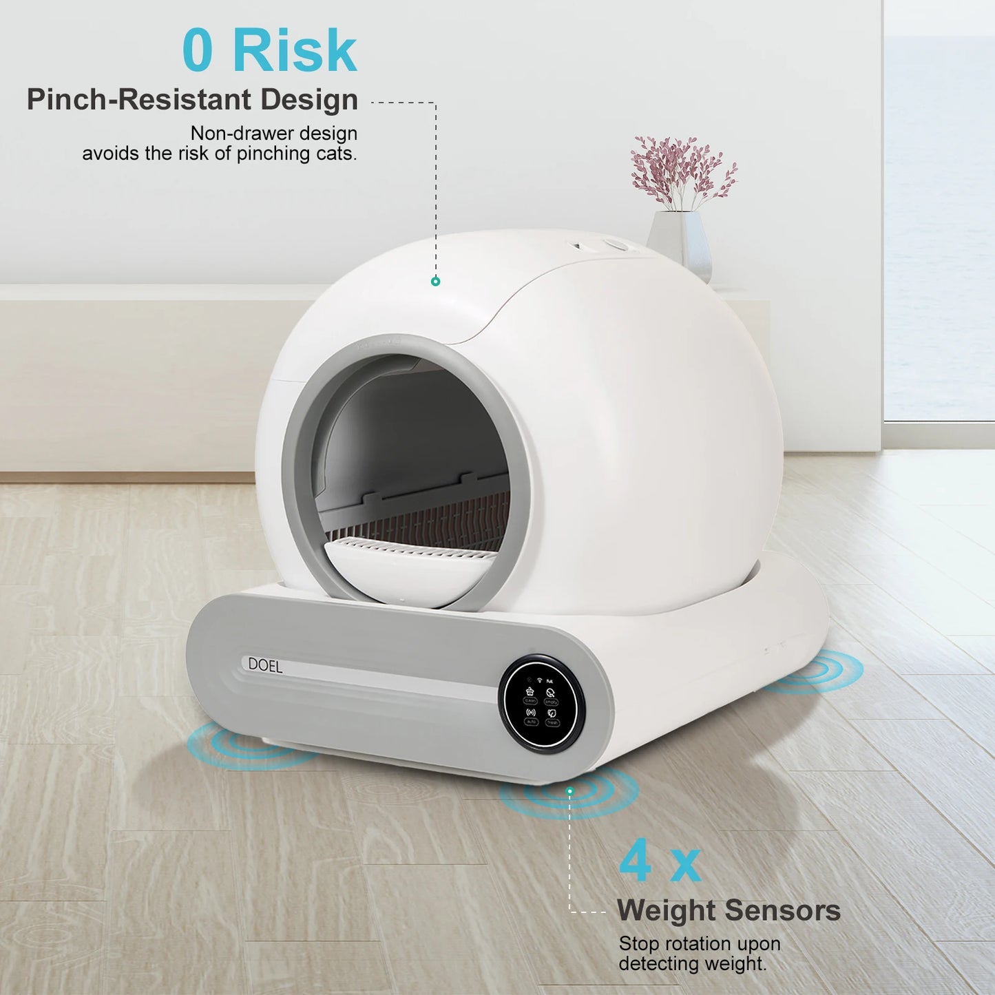 Self Cleaning Cat Litter Box 65L