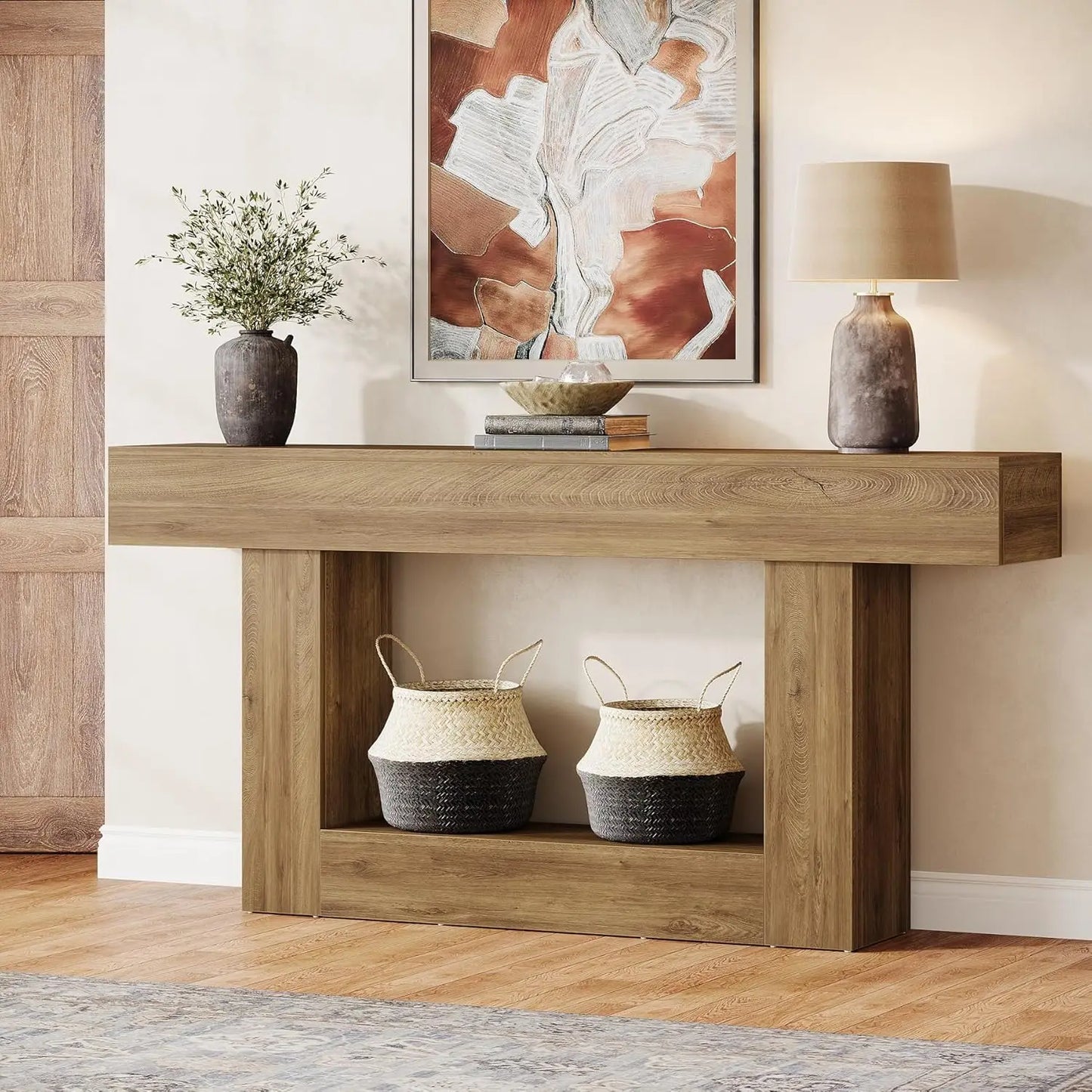 63" Console Table, Farmhouse Entryway Table