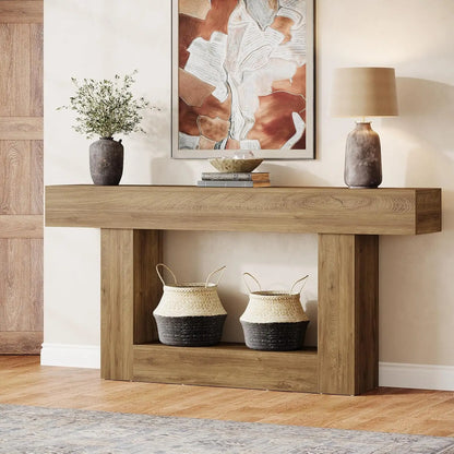 63" Console Table, Farmhouse Entryway Table