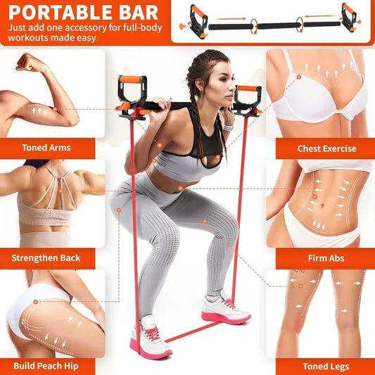 4-Level Resistance Bands Set  With Handles