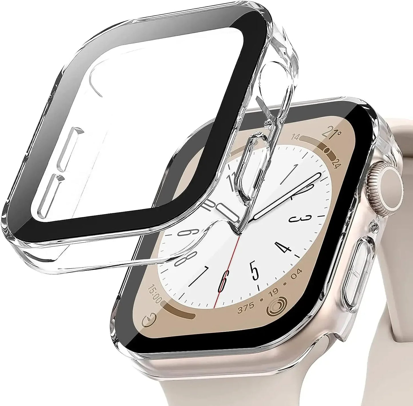 Tempered Glass+Cover For Apple Watch