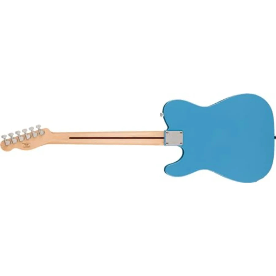 Squire Sonic Telecaster Electric Guitar for beginners, California Blue finish with laurel fingerboard, lightweight and easy-to-