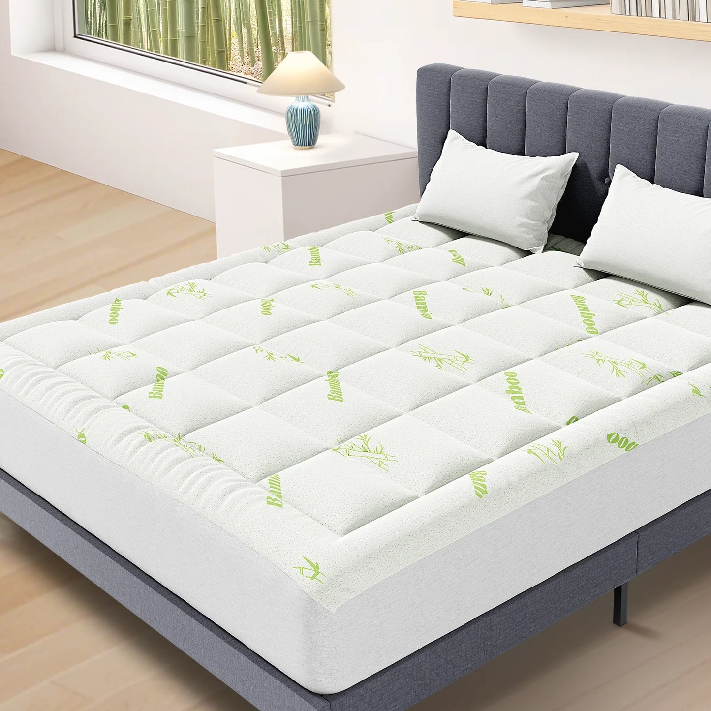 Bamboo Fiber Soft Mattress Topper