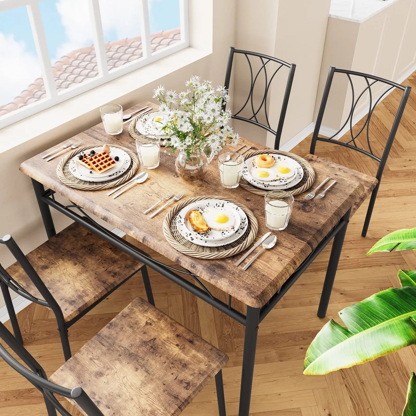 Amyove Kitchen Table and Chairs For 4