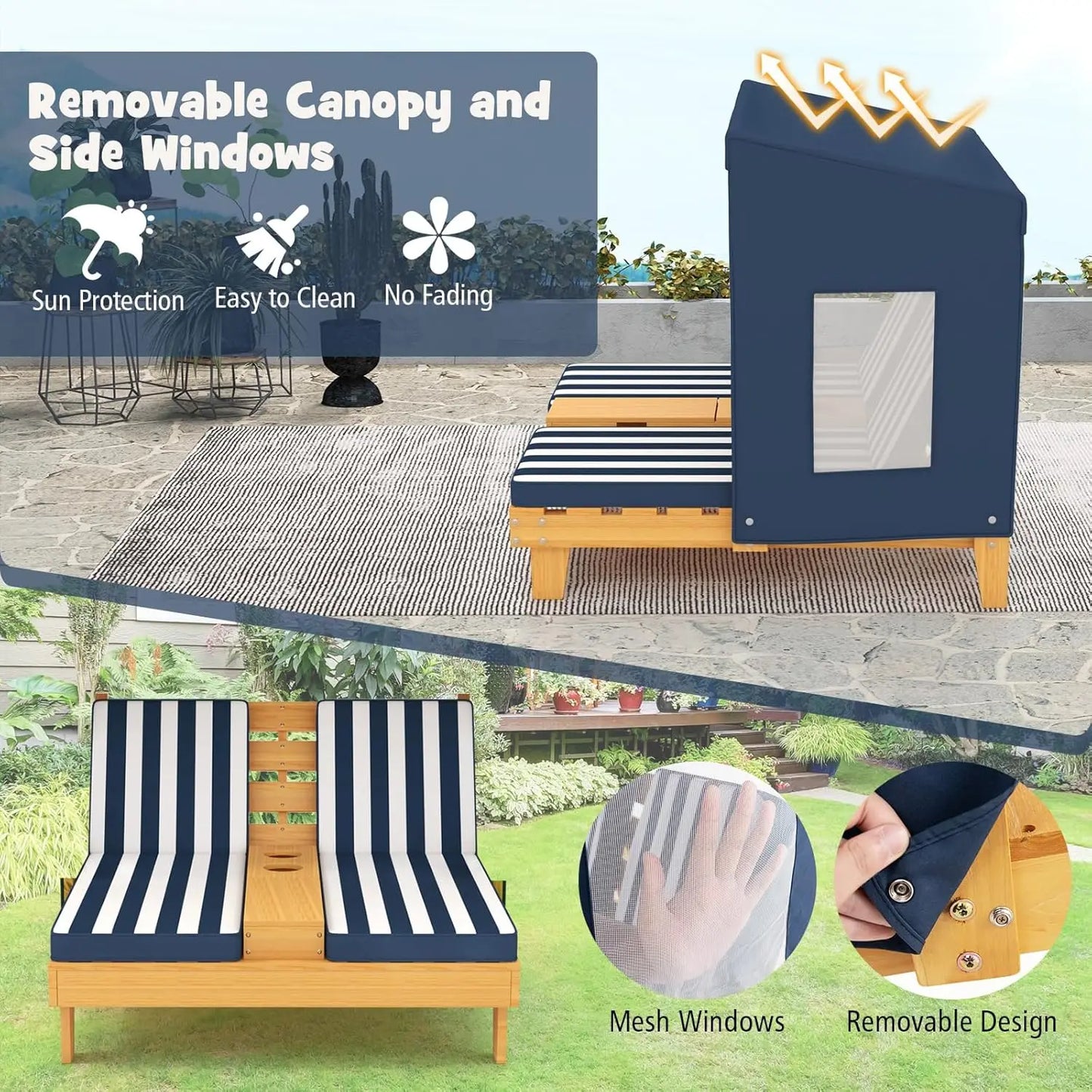 Kids Double Chaise Lounge