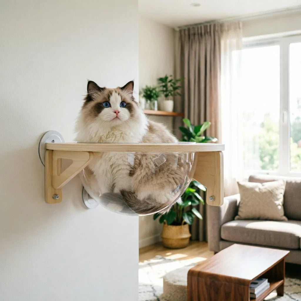 Clear Cat House Wall-Mounted