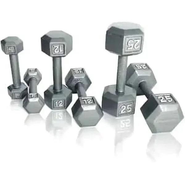 Barbell 12lb Cast Iron Hex Dumbbell