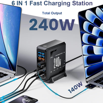 ASOMETECH 240W GaN Fast Charging Station